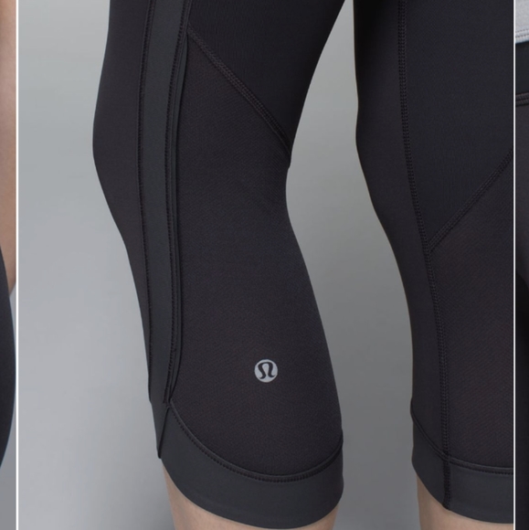 Lululemon Chase Me Crop II Soot / Heathered Medium Grey - Picture 6 of 15